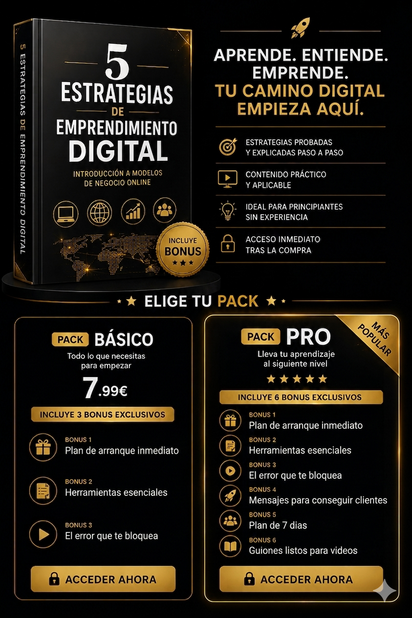 Guía digital para ganar dinero desde casa - 5 estrategias de emprendimiento online