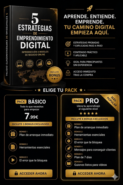 Guía digital para ganar dinero desde casa - 5 estrategias de emprendimiento online