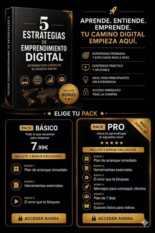 Guía digital para ganar dinero desde casa - 5 estrategias de emprendimiento online
